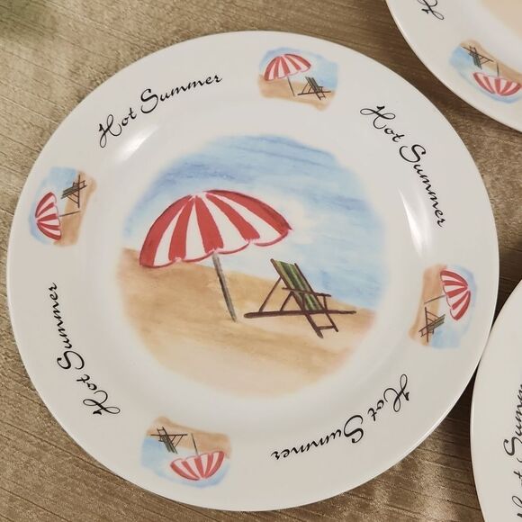 Trisa Melamine Hot Summer Plate Set of 3 10" - Picture 3 of 10